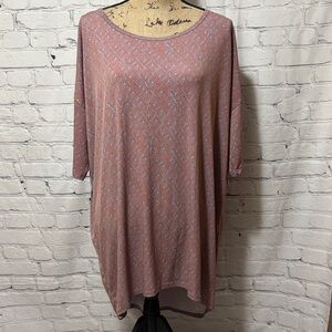 🆕 LuLaRoe Irma Elegant orange - blue Patterned Women's tunic Tshirt